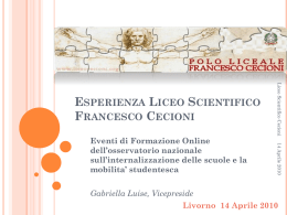 Scarica la presentazione di Gabriella Luise