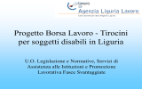 Tirocini per soggetti disabili in Liguria