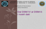Dal DSM IV al DSM-5: i nostri dati