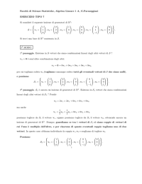 Facolt`a di Scienze Statistiche, Algebra Lineare 1 A, G.Parmeggiani