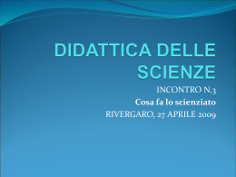 didattica delle scienze - istituto comprensivo di bobbio c