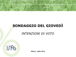 sondaggio del giovedì intenzioni di voto 2