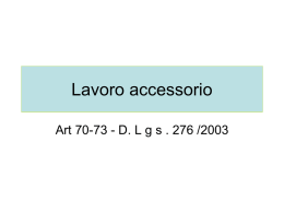 Lavoro accessorio - Ordine dei Consulenti del lavoro della Provincia