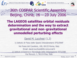 David M. Lucchesi - Istituto Nazionale di Fisica Nucleare