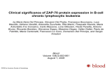 Clinical significance of ZAP-70 protein expression in