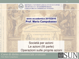 15. Le azioni (III parte). - diritto.commerciale.unina2.it