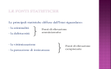 le fonti statistiche