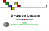 Il manager didattico - CRUI - Dipartimento di Informatica e