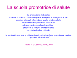 La scuola promotrice di salute