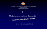 Dissuasione dall`abitudine al fumo - Facoltà di Medicina e Chirurgia