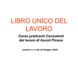 libro unico del lavoro - Consulenti del Lavoro