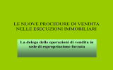 le nuove procedure di vendita nelle esecuzioni immobiliari