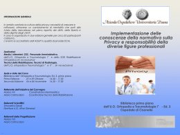 Brochure e Scheda di Iscrizione