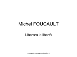 FOUCAULT: liberare la libertà