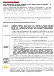 Modalità di calcolo del versamento secondo il metodo 2