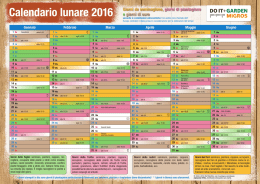 Calendario lunare 2016 - Do it + Garden Migros