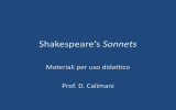 Materiali sui Sonetti di Shakespeare
