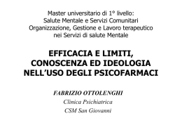 Psicofarmaci - Dipartimento di Salute Mentale di Trieste