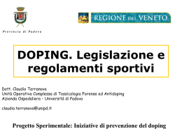 doping - Provincia di Padova