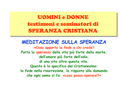 SPERANZA CRISTIANA?