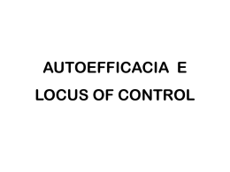 AUTOEFFICACIA E LOCUS OF CONTROL