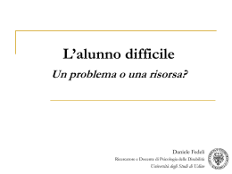 L`alunno difficile - Arcidiocesi di Udine