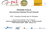 REGIONE PUGLIA Sovvenzione Globale Piccoli Sussidi ATS