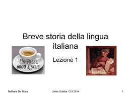 Breve storia della lingua italiana