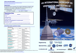 4th International Workshop on Verification and Testing of Space