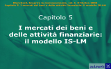 Capitolo 5: il modello IS-LM