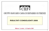 Nessun titolo diapositiva - Banca CR Firenze -------------