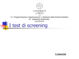 Valori Predittivi di un test diagnostico (i)