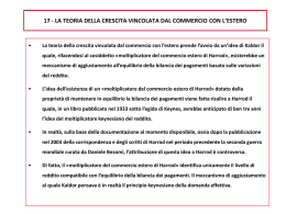 la teoria della crescita vincolata dal commercio con l`estero