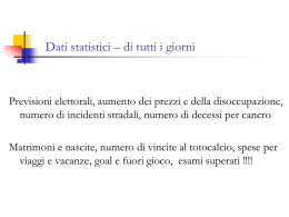 Diapositiva 1 - Dipartimento di Economia, Statistica e Finanza