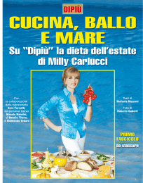 Su “Dipiù” la dieta dell`estate di Milly Carlucci