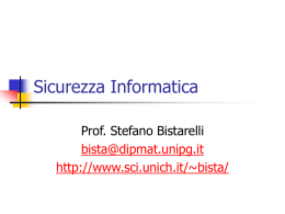 Diapositiva 1 - Dipartimento di Matematica e Informatica