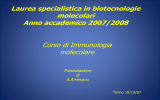 Slide 1 - Struttura Didattica Speciale di Biotecnologie