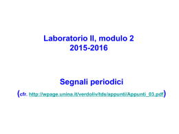 x(t) - Dipartimento di Fisica e Geologia