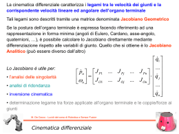 Cinematica differenziale – Jacobiano Geometrico