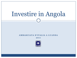 Investire in Angola - presentazione in power point