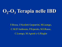 O 3 Terapia nella IBD  - Società Scientifica di Ossigeno Ozono