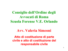 la costituzione del responsabile civile