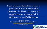 I prodotti naturali in Italia : possibile evoluzione del mercato italiano