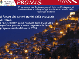 Diapositiva 1 - PRO.VIS 2010