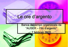 File Le ore d`argento-Power Point-versione italiano