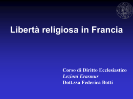 La libertà religiosa in Francia