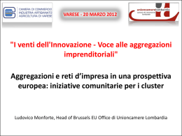 Aggregazioni e reti d`impresa in una prospettiva europea: iniziative