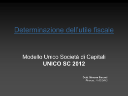 Determinazione dell`utile fiscale: variazioni …