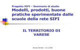 Progetto SIFI – Seminario di studio Modelli, prodotti, buone pratiche