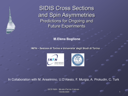 SIDIS Cross Cections and Spin Asymmetries: predictions for